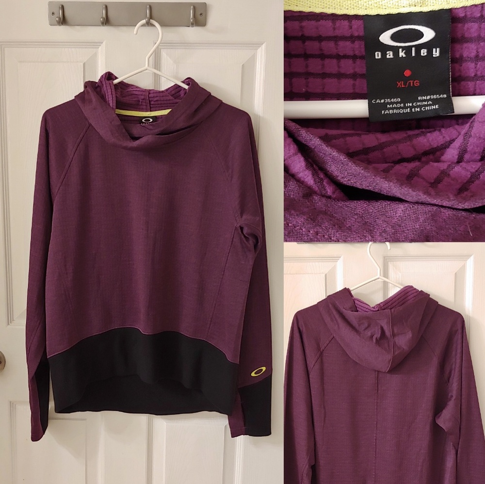 Oakley purple runner athletic long sleeves hoodie